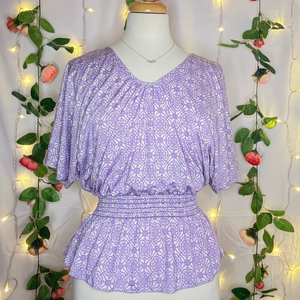 Lavender Floral Blouse